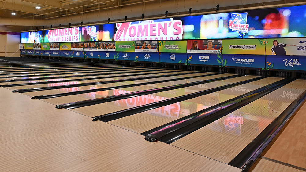 The lanes at the South Point Bowling Plaza for the 2025 USBC Women's Championships